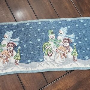 Vintage Snowman Table Runner
